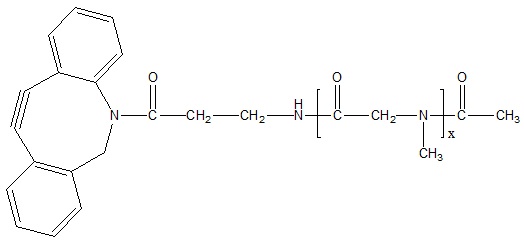 Dibenzocyclooctynyl-polysarcosine Structure