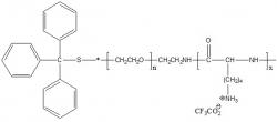 S-Trityl-poly(ethylene glycol)-block-poly(L-lysine trifluoroacetate) Structure